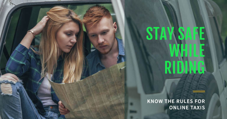 Rules for passengers and drivers in an online taxi in the UK